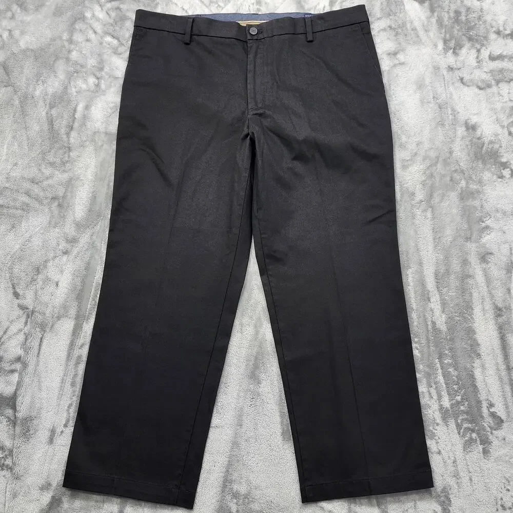 Dockers Pants Mens Size W40‎ L29 Black Classic Signature Khaki Flex Comfort